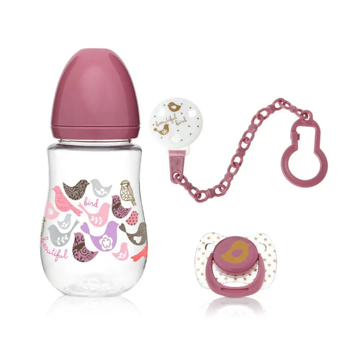 Биберон 250 ml Розов