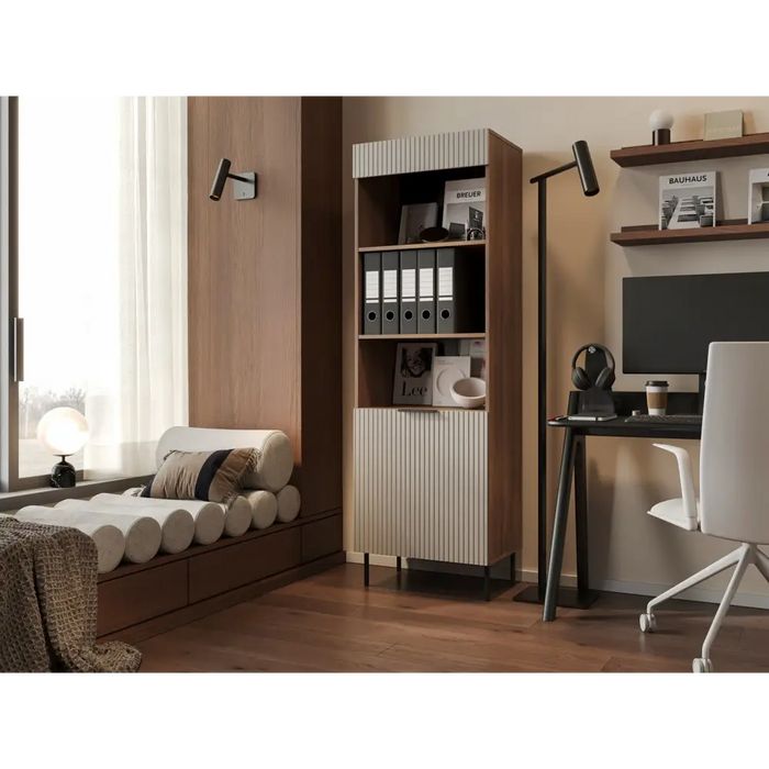 Библиотека Cama 3 ALMERA 60x42x185 орех/кашмир