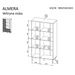 Библиотека Cama 4 ALMERA 90x42x165 орех/кашмир