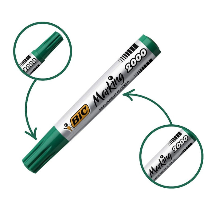 КУТИЯ 12 БР. ПЕРМАНЕНТЕН МАРКЕР BIC - ЗЕЛЕН