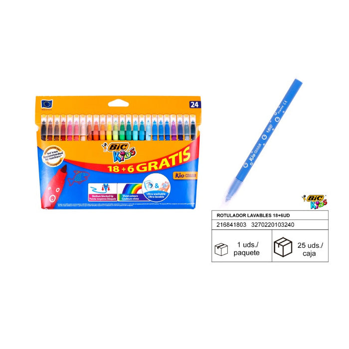 ФЛУМАСТЕРИ VISA 18+6 BIC