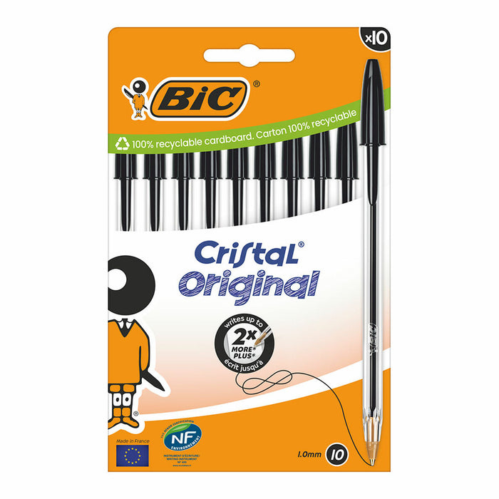 Химикал Bic Cristal Черен (10 броя)
