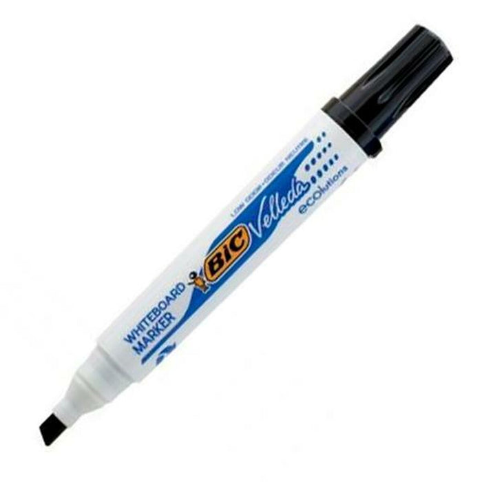 Течни тебеширени маркери Bic Velleda 1751 Черен (12 Части)