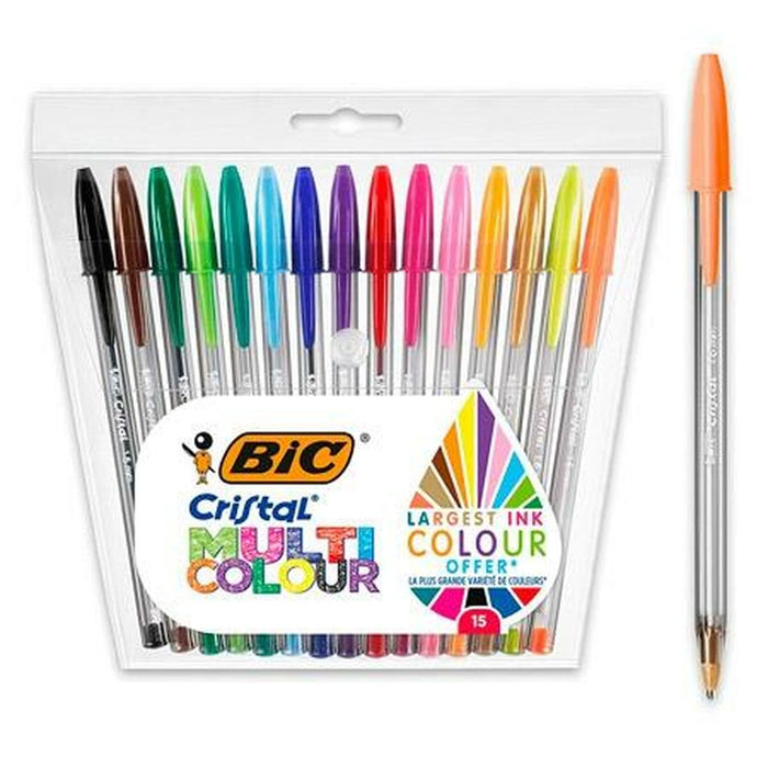 Комплект Химикали Bic Многоцветен 15 Части (20 броя)