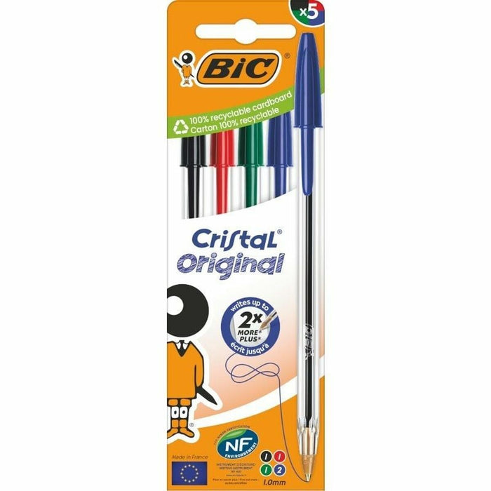 Комплект Химикали Bic Cristal Original 516346 Многоцветен (5 броя)
