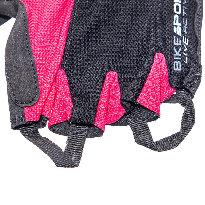 РЪКАВИЦИ BIKESPORT GLM GEL S ЧЕРЕН/РОЗОВ