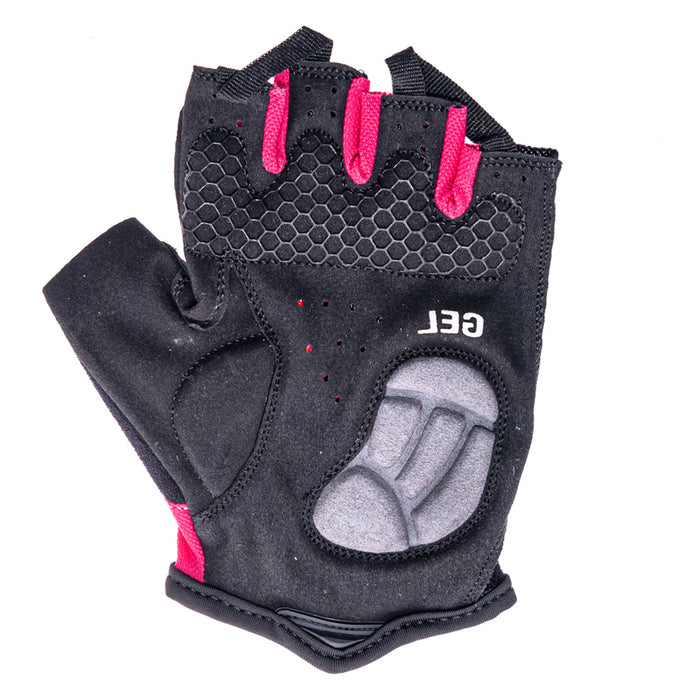 РЪКАВИЦИ BIKESPORT GLM GEL S ЧЕРЕН/РОЗОВ