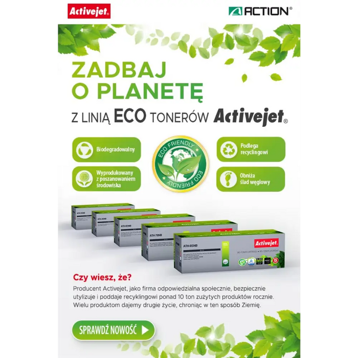 BIO Activejet ATH-83NB тонер за принтери HP Canon Резервен