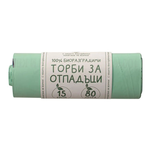 БИО ТОРБИ ЗА ОТПАДЪЦИ 80 L 15 БР SCANCLEAN