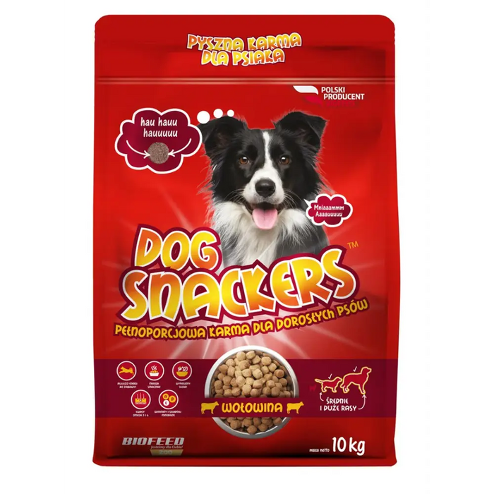 BIOFEED Dog Snackers Adult medium & large Beef - суха храна