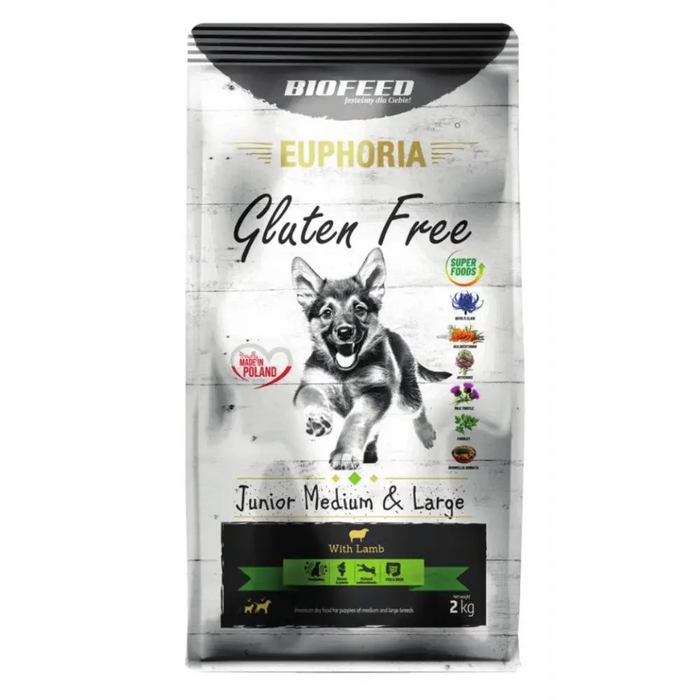BIOFEED Euphoria Gluten Free Junior medium & large Lamb