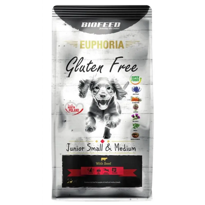 BIOFEED Euphoria Gluten Free Junior small & medium Beef