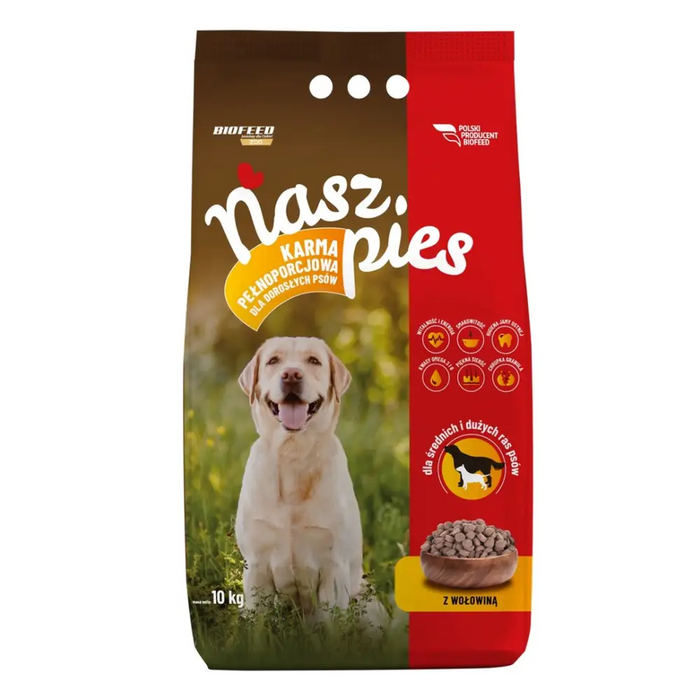 BIOFEED Nasz Pies medium & large Beef - суха храна