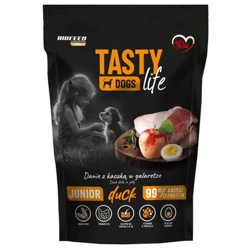BIOFEED Tasty Dogs Life Junior Duck - мокра храна за кучета