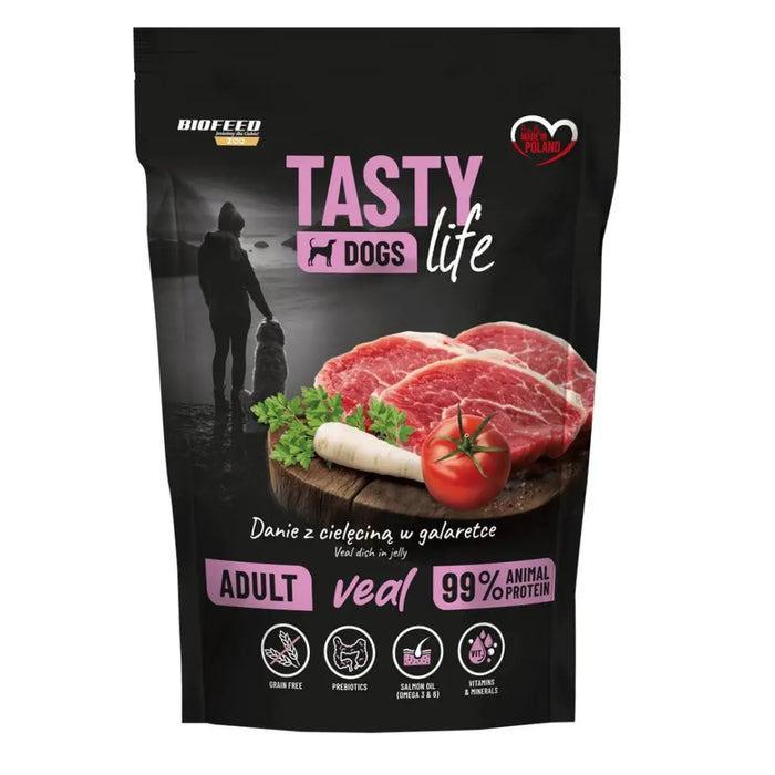 BIOFEED Tasty Dogs Life Телешко - мокра храна за кучета