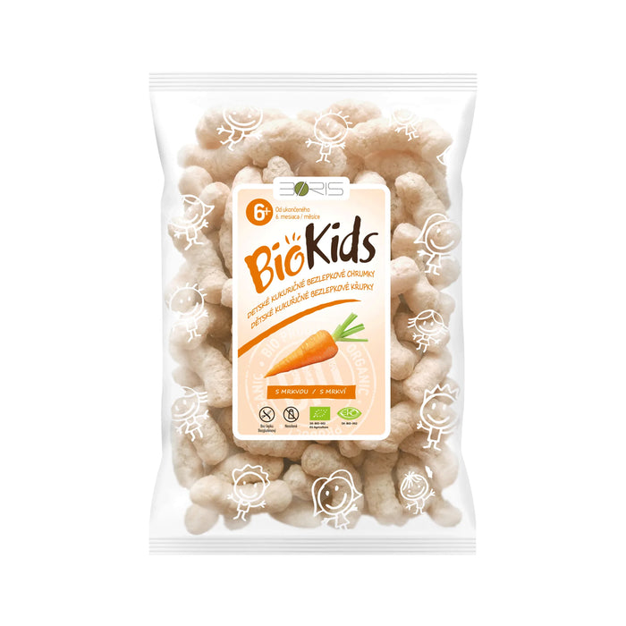 Био царевичен снакс с моркови за деца, 55 g