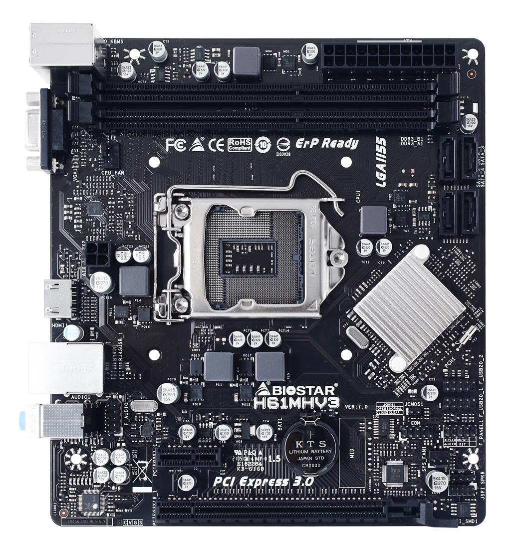 Дънна платка BIOSTAR H61MHV3 Intel H61 sock. 1155 Ver 7.0 | Купи от ...