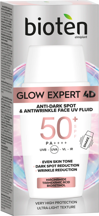 Флуид за лице Glow expert 4D, SPF 50+, 50 ml