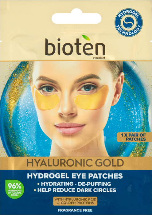 Хидрогел пачове за зоната под очите Hyaluronic Gold, 2 бр