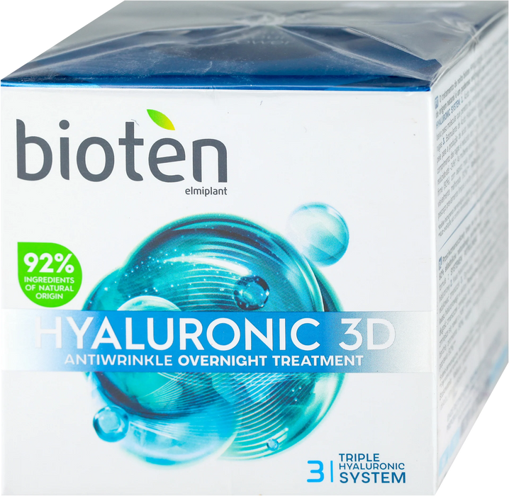 Нощен крем за лице Hyaluronic 3D, 50 ml
