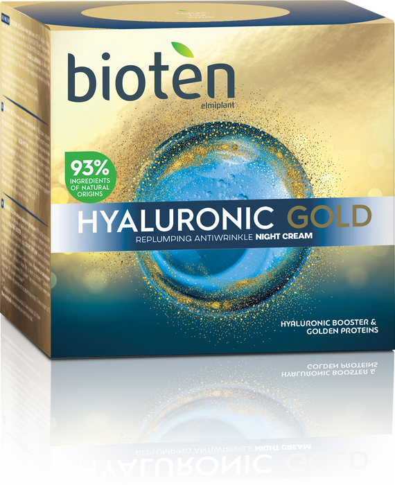 Нощен крем за лице Hyaluronic Gold, 50 g