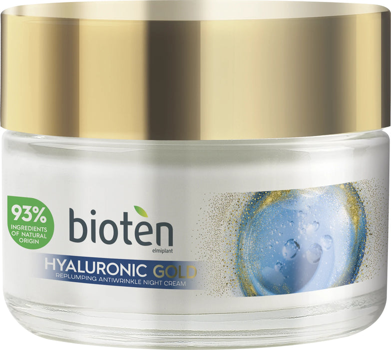 Нощен крем за лице Hyaluronic Gold, 50 g