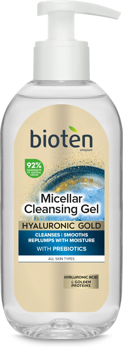 Почистващ гел за лице Hyaluronic Gold, 200 ml
