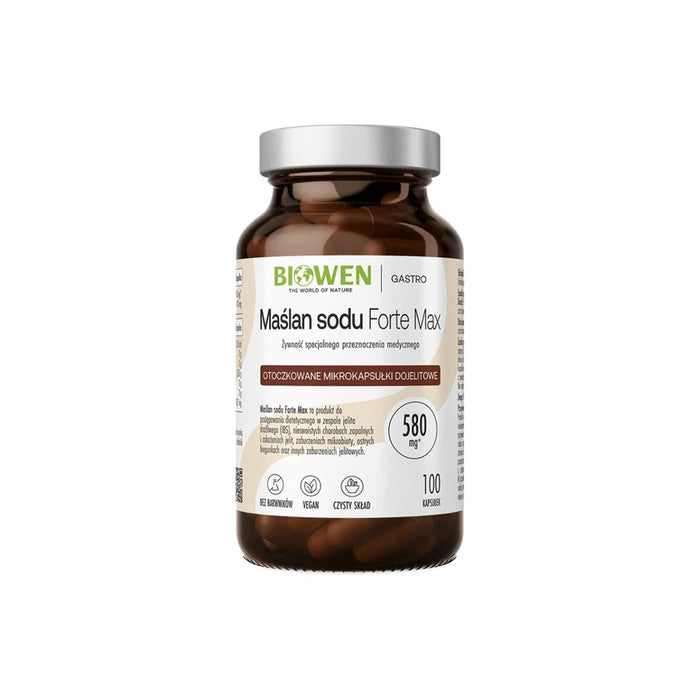 BIOWEN Натриев бутират 580 mg – хранителна добавка за хора – 100 капсули