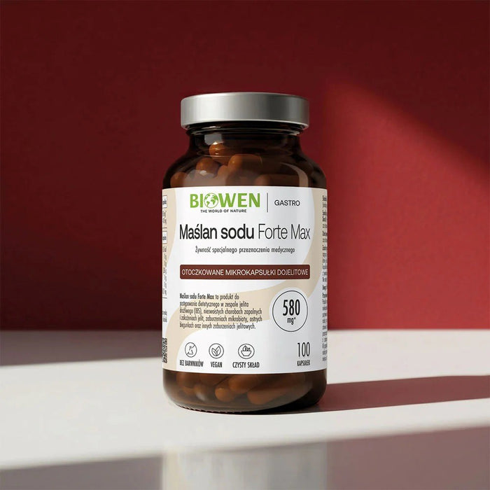 BIOWEN Натриев бутират 580 mg – хранителна добавка за хора – 100 капсули