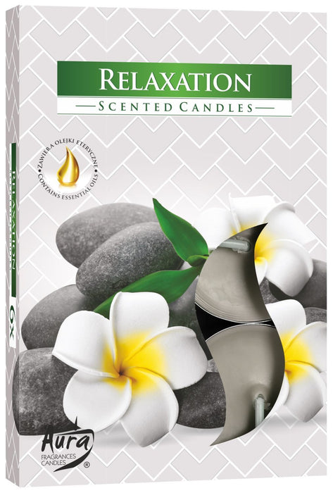 Ароматни чаени свещи Bispol Aura - Релакс, 6 броя