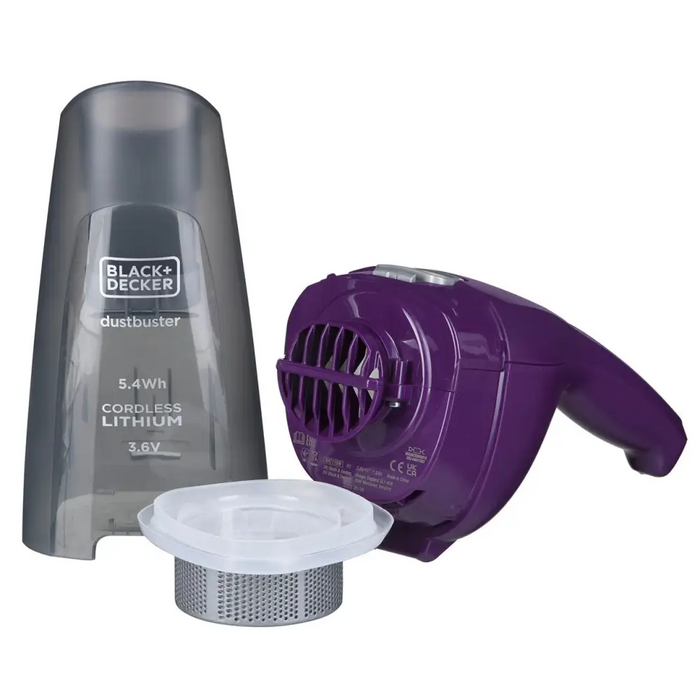 Black & Decker NVC115W ръчна прахосмукачка сива лилава