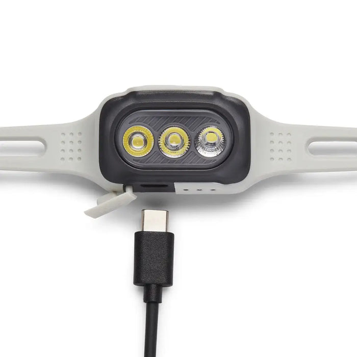 Black Diamond Deploy 325 черно бяло LED фенерче с лента