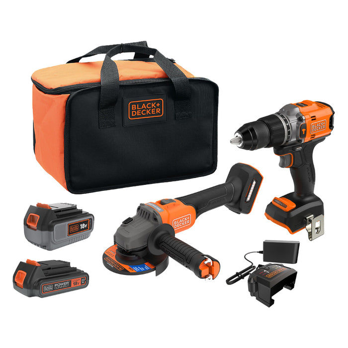 АКУМУЛАТОРЕН БЕЗЧЕТКОВ КОМПЛЕКТ BLACK&DECKER BCK24D1M1SB-QW 18 V, БРОЙ БАТЕРИИ 2, 2.00 Ah