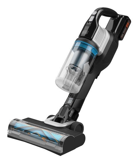 Black & Decker BHFEB520D1-QW прахосмукачка/електрическа метла Батерия Суха Циклонна Без торба Черен, Сребрист, Прозрачен 2 Ah