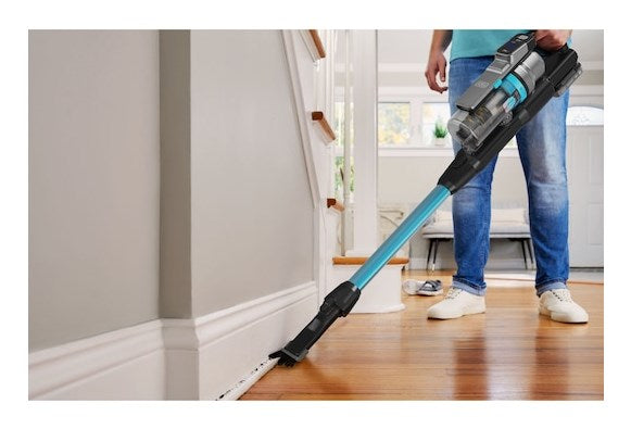 Black & Decker BSV520BRB-QW прахосмукачка/електрическа метла Батерия Суха Без торба 0.65 л Син 2 Ah