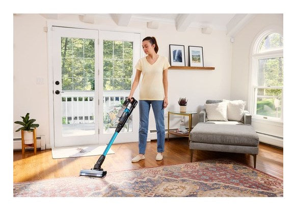 Black & Decker BSV520BRB-QW прахосмукачка/електрическа метла Батерия Суха Без торба 0.65 л Син 2 Ah