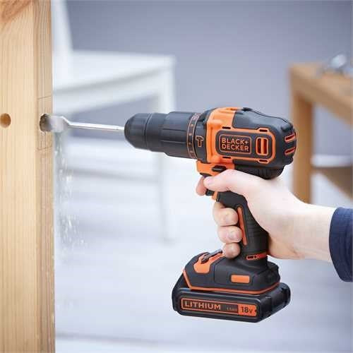 Бормашина Black & Decker BDCHD18-QW Черен, Оранжев 1400 об/мин