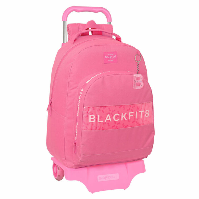 Училищна чанта с колелца BlackFit8 Glow up Розов (32 x 42 x 15 cm)
