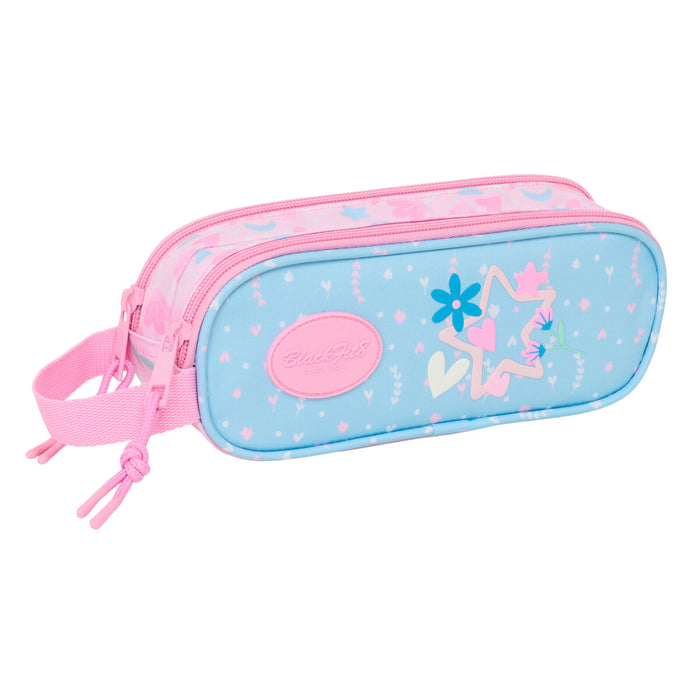 Двоен Моливник BlackFit8 Smile Розов Светло син 21 x 8 x 6 cm