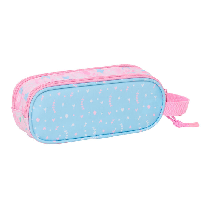Двоен Моливник BlackFit8 Smile Розов Светло син 21 x 8 x 6 cm
