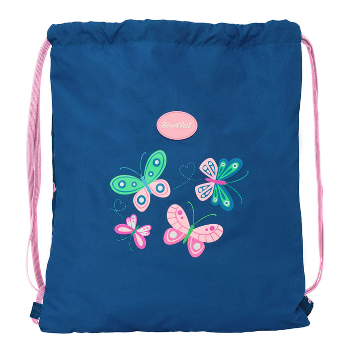 Раница с връвка BlackFit8 Mariposas Многоцветен 35 x 40 x 1 cm