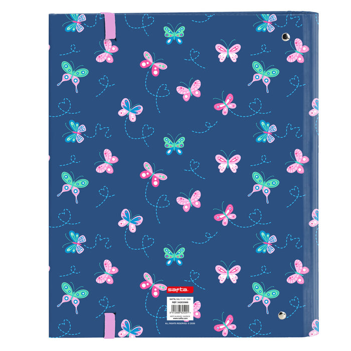 Папка с пръстени BlackFit8 Mariposas Многоцветен 27 x 32 x 3.5 cm