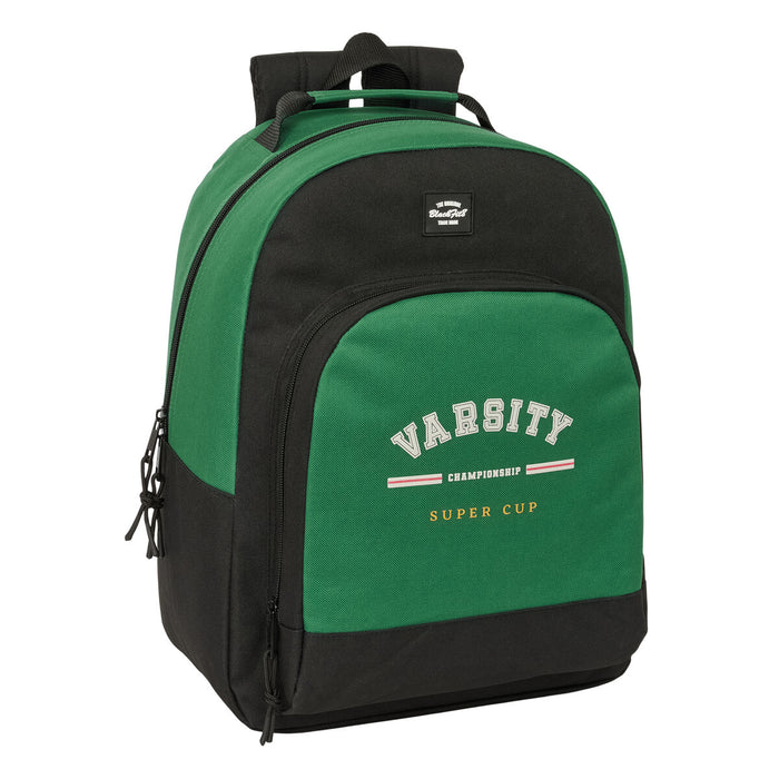 Училищна чанта BlackFit8 Varsity Черен Зелен 32 x 42 x 15 cm