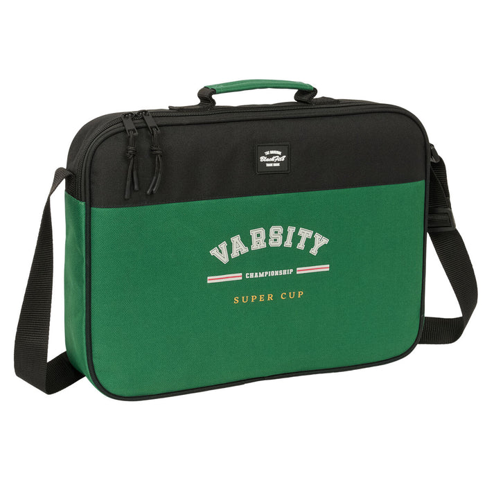 Училищна чанта BlackFit8 Varsity Черен Зелен 38 x 28 x 6 cm