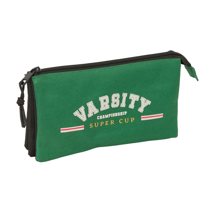 Пътническа Чанта BlackFit8 Varsity Черен Зелен 22 x 12 x 3 cm