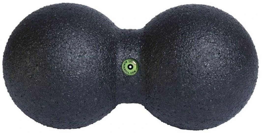 Сдвоена топка за самомасаж Blackroll - DuoBall, 16 x 8 cm, черна