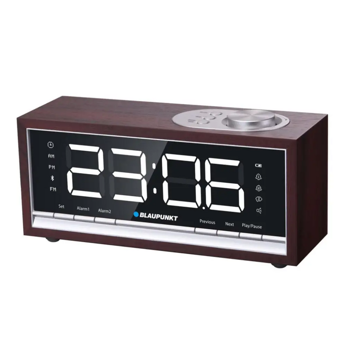 BLAUPUNKT CR60BT Bluetooth радио будилник кафяво дърво