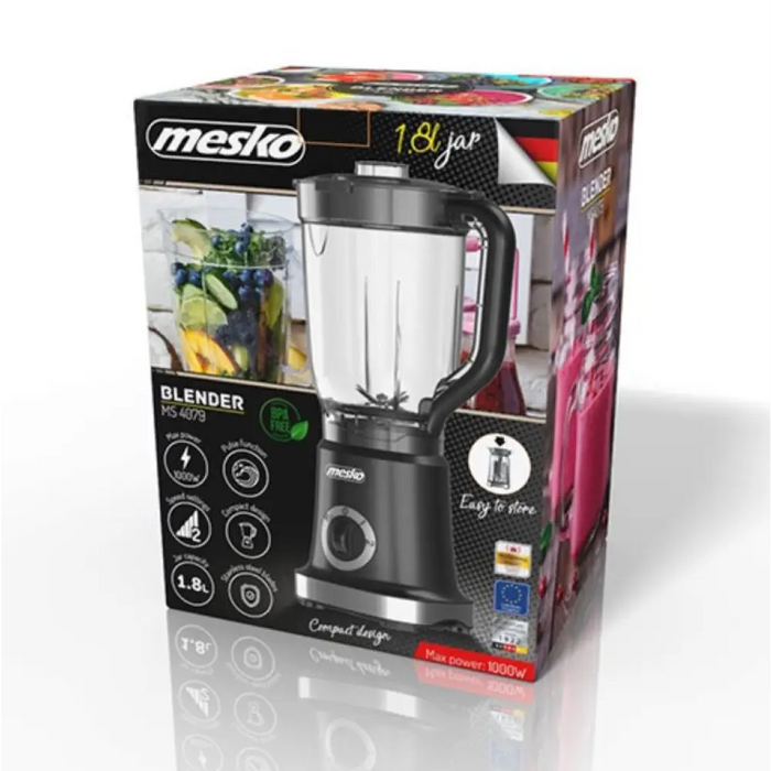 Блендер Mesko MS 4079b 1.8 L Настолен блендер 1000 W Черен