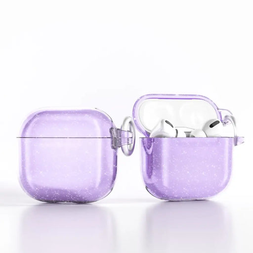 Блестящ калъф за AirPods 4 - лилав