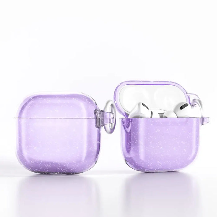 Блестящ калъф за AirPods 4 - лилав